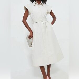 Tuckernuck Cream Sleeveless A-Line Midi Dress NWT